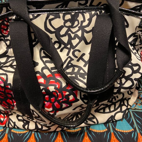 COACH Floral Poppy Graffiti Tote Bag - Like New! - Picture 9 of 16